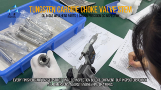 Test QC di precisione al 100% per lo stelo della valvola dell'aria in carburo di tungsteno del giacimento petrolifero | Fabbrica SANXIN